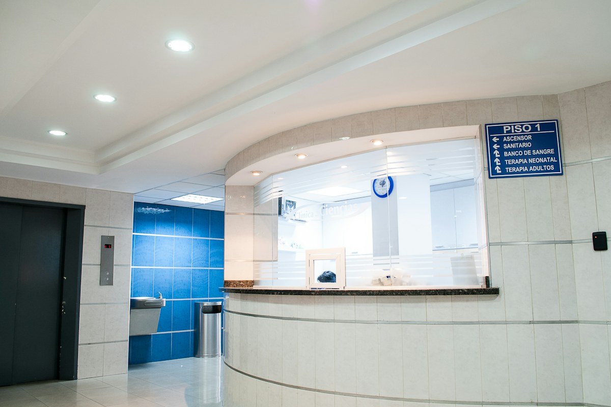 Hospital reception and administrative area